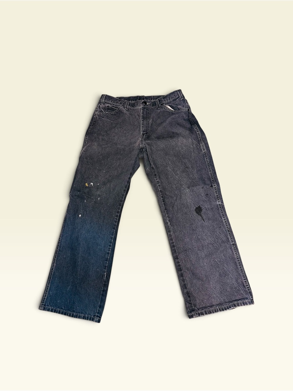 Men's Dickies Heavyweight Carpenter Jeans 32x28 Cotton Denim Work Pants Gray Y2K